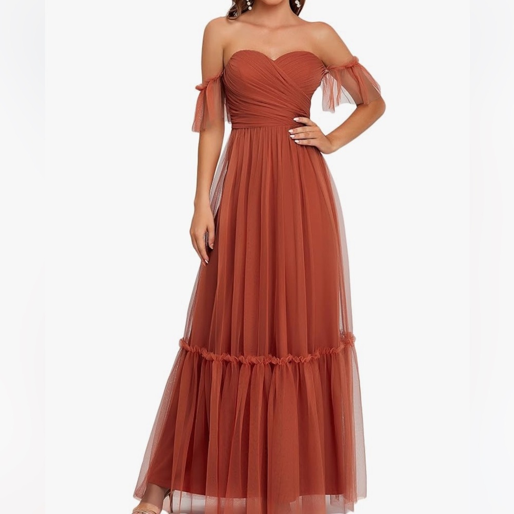 Brand new worn 1x Ever-Pretty Women's Formal Dress Sweetheart Off-Shoulder tulle
